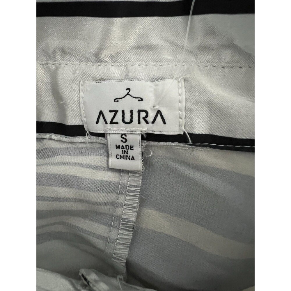 Azura Satin Stripe Wrap Shirt Dress S Tie Front Y2K Mini Statement - Picture 6 of 10